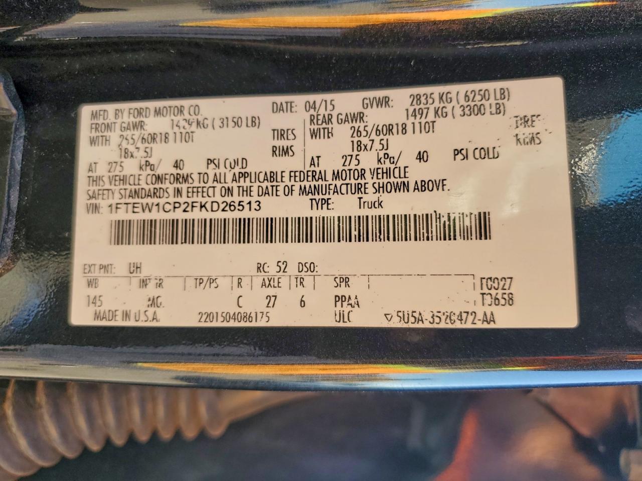 2015 Ford F150 Supercrew