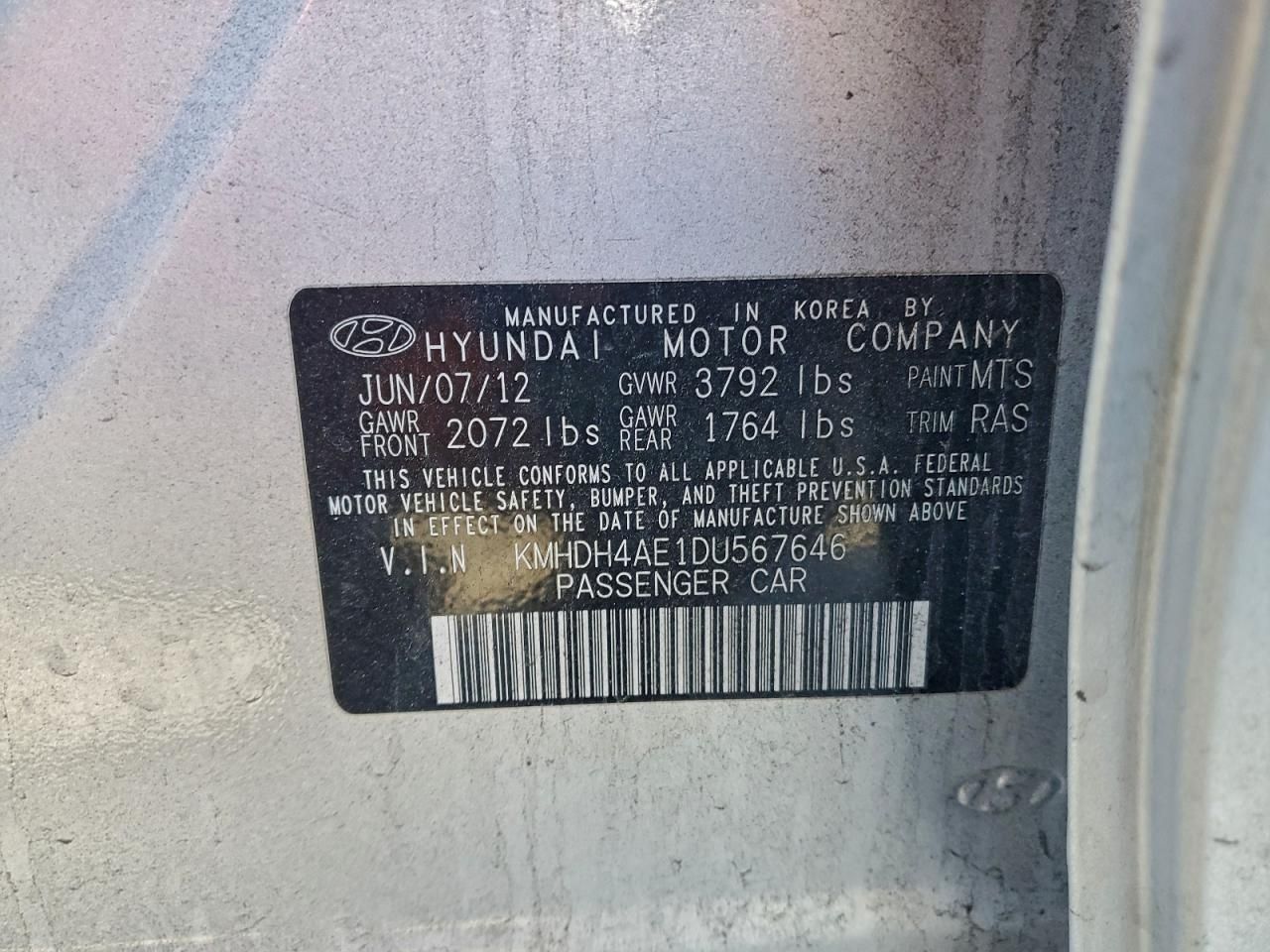 2013 Hyundai Elantra gls