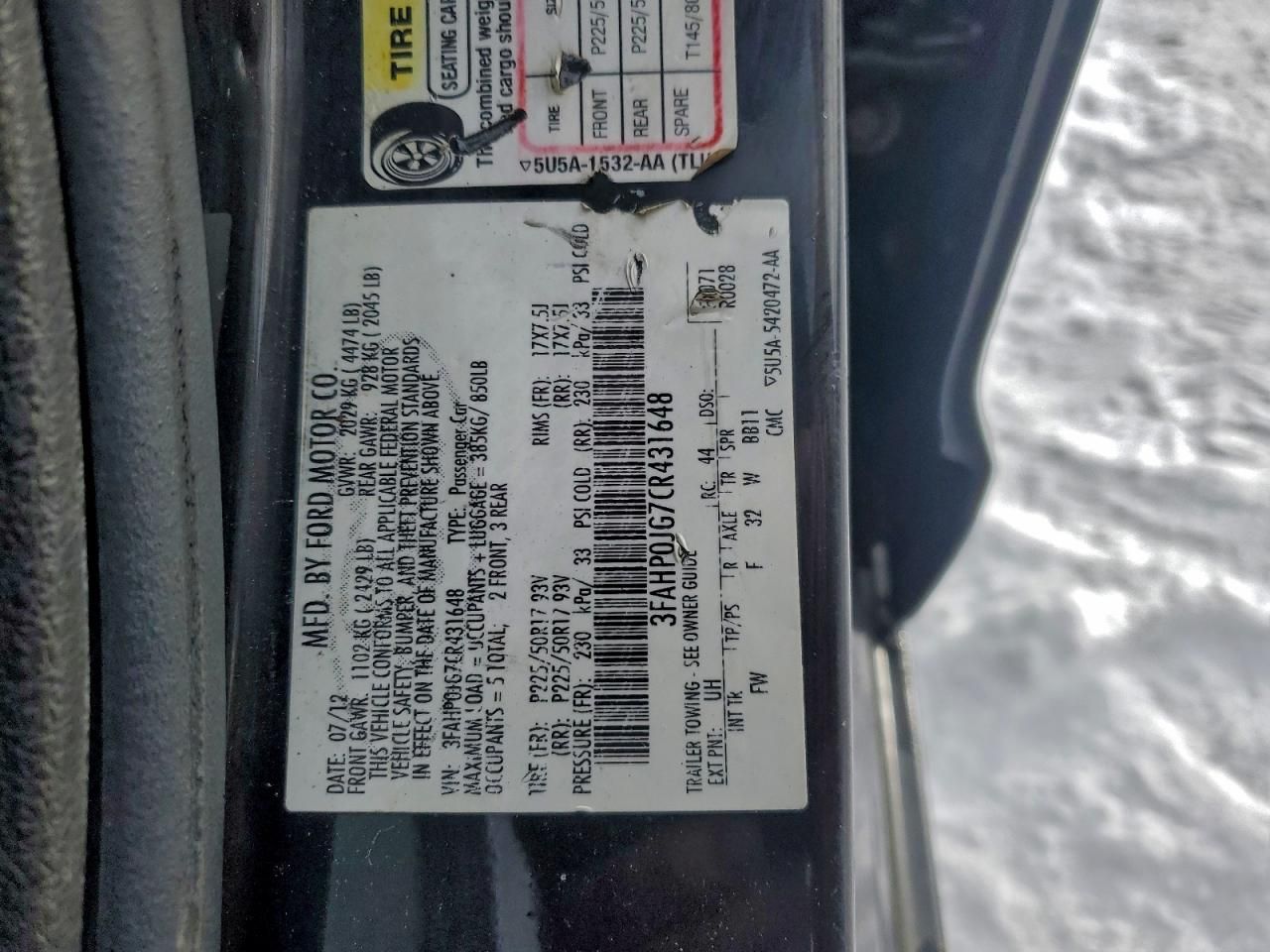 2012 Ford Fusion sel