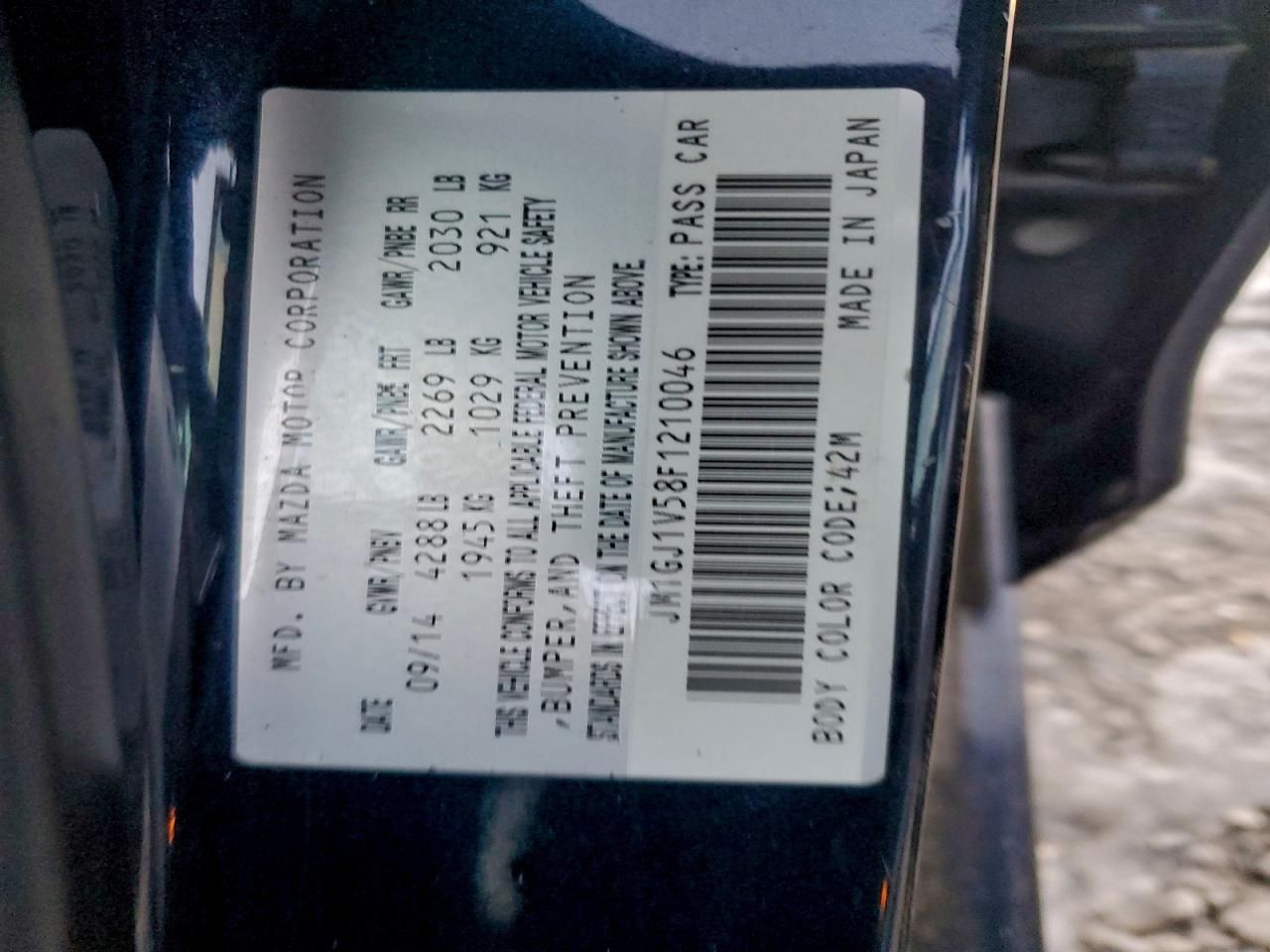 2015 Mazda 6 Touring