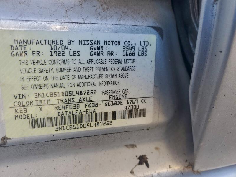 2005 Nissan Sentra 1.8