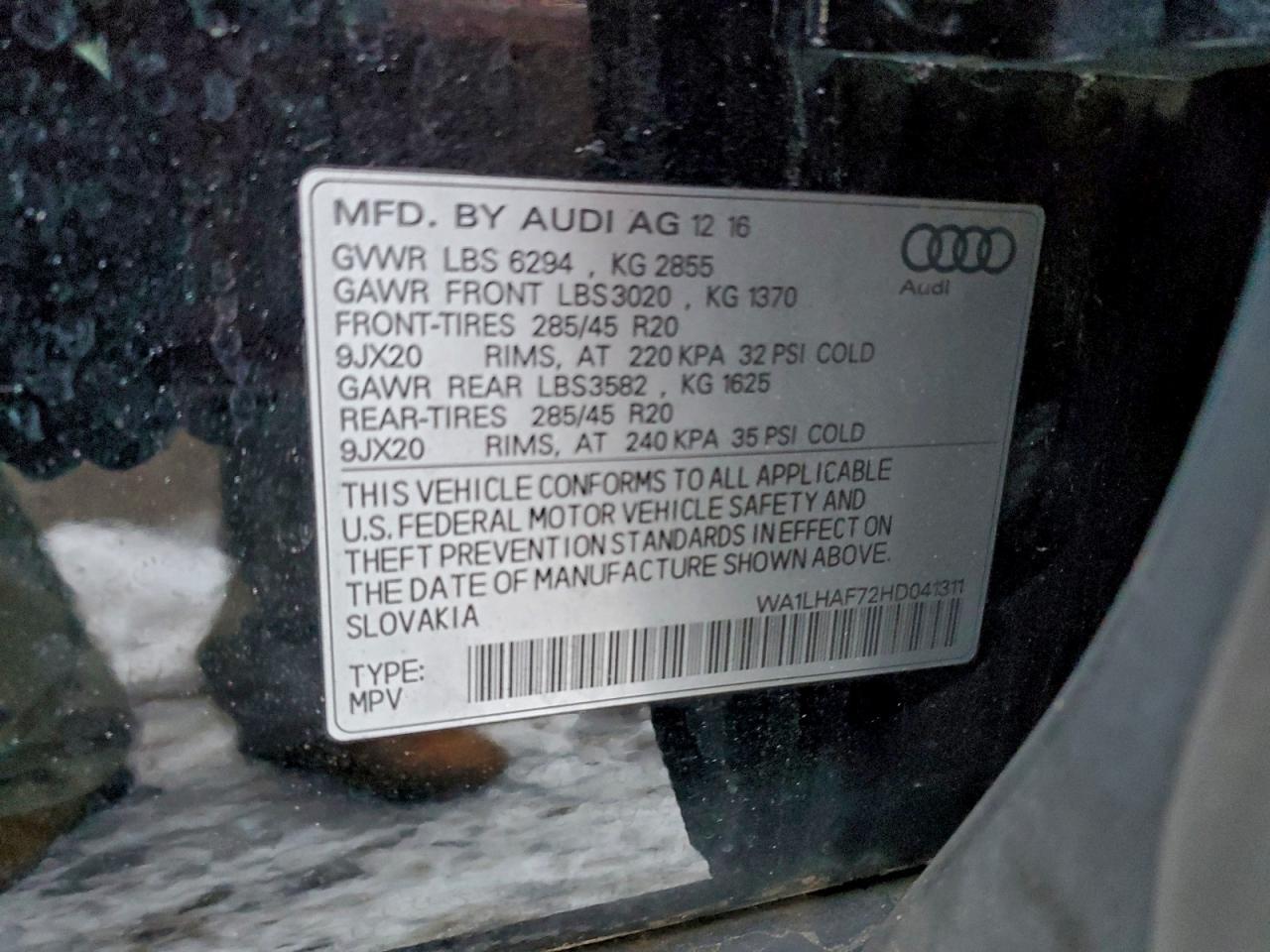 2017 Audi Q7 Premium Plus