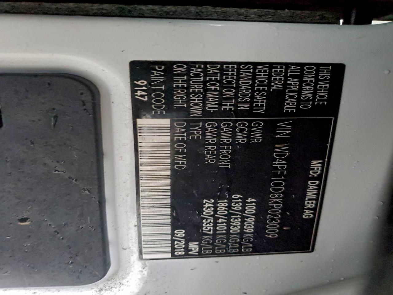 2019 Mercedes-Benz Sprinter 2500/3500