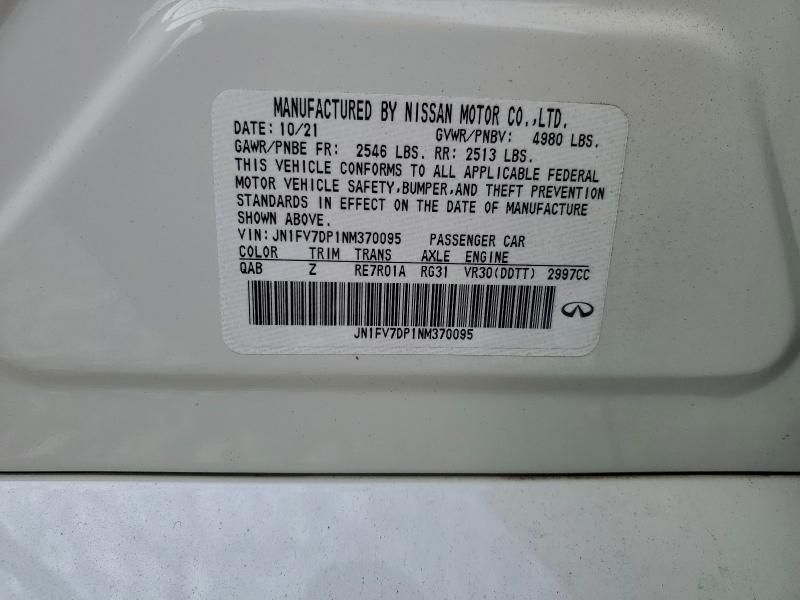 2022 Infiniti Q50 red Sport 400