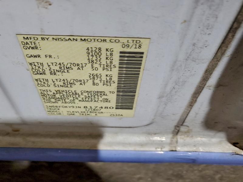 2018 Nissan Nv 1500 s