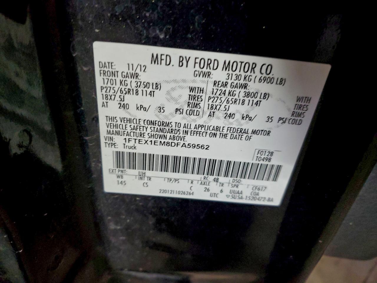 2013 Ford F150 Super Cab