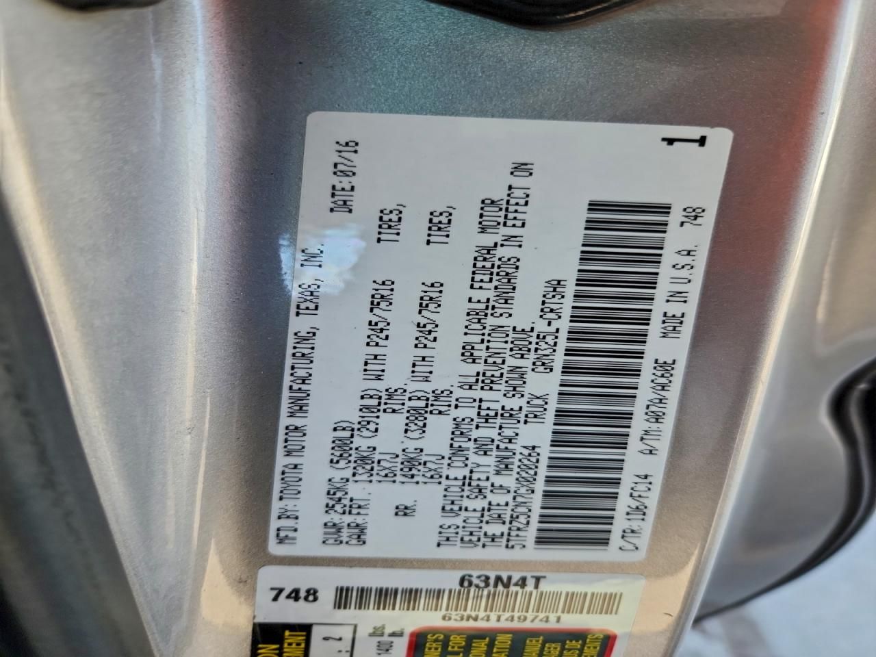 2016 Toyota Tacoma Access Cab