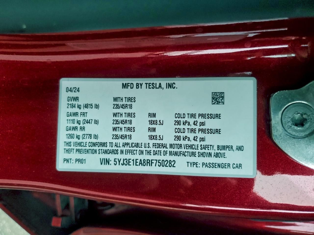 2024 Tesla Model 3