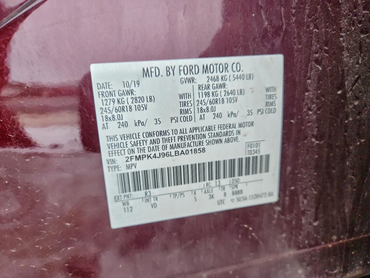 2020 Ford Edge sel