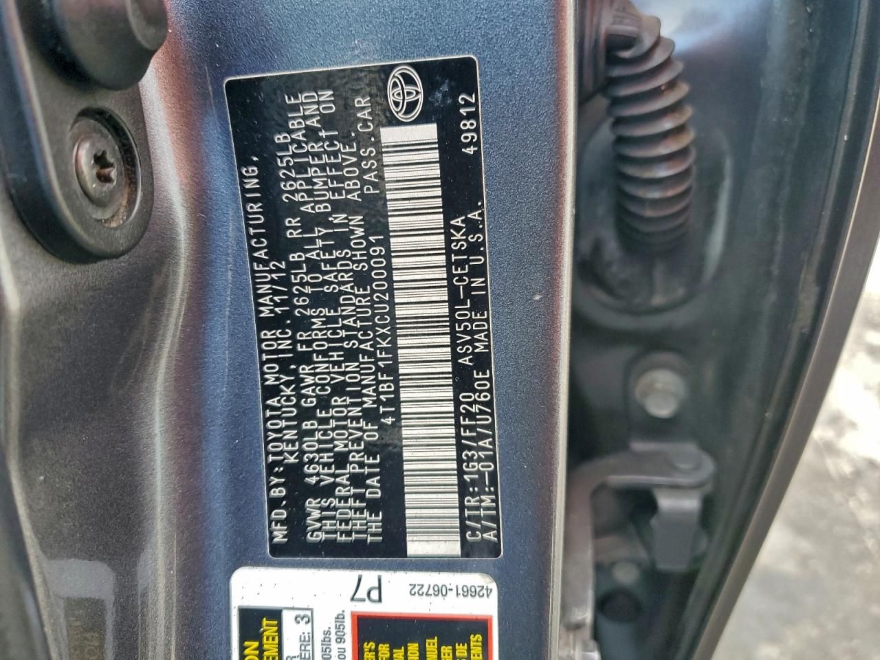 2012 Toyota Camry Base