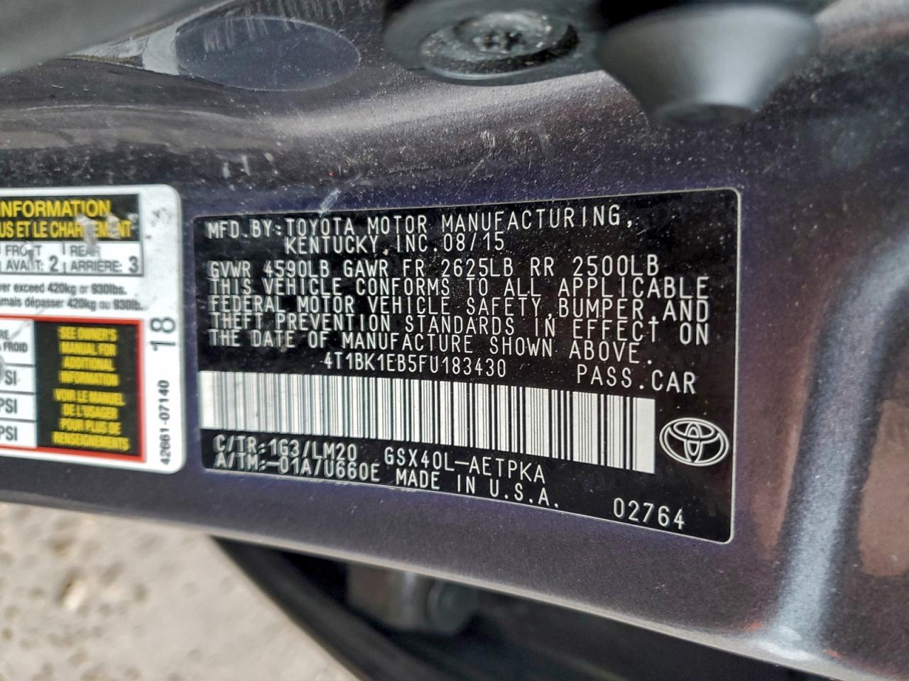 2015 Toyota Avalon Limited