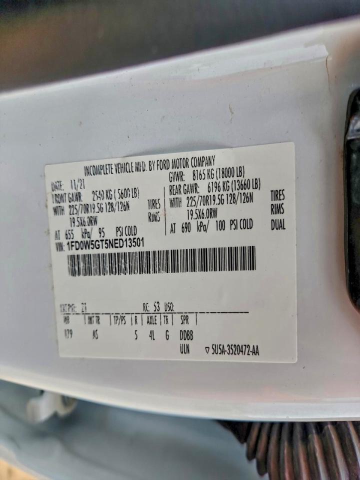 2022 Ford F550 Truck Cab AND Chassis