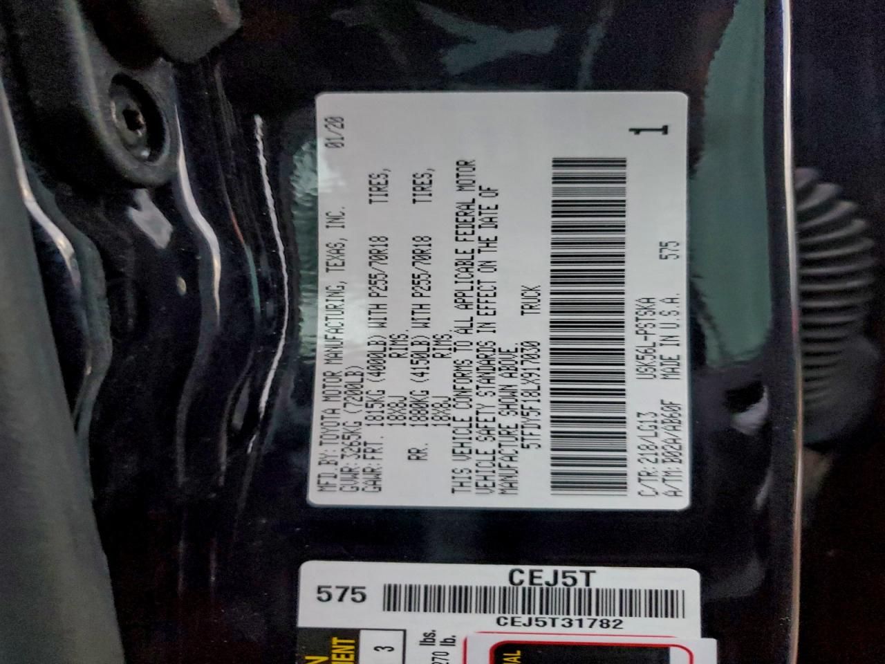 2020 Toyota Tundra Crewmax SR5