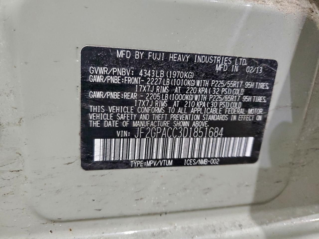 2013 Subaru Xv Crosstrek 2.0 Premium