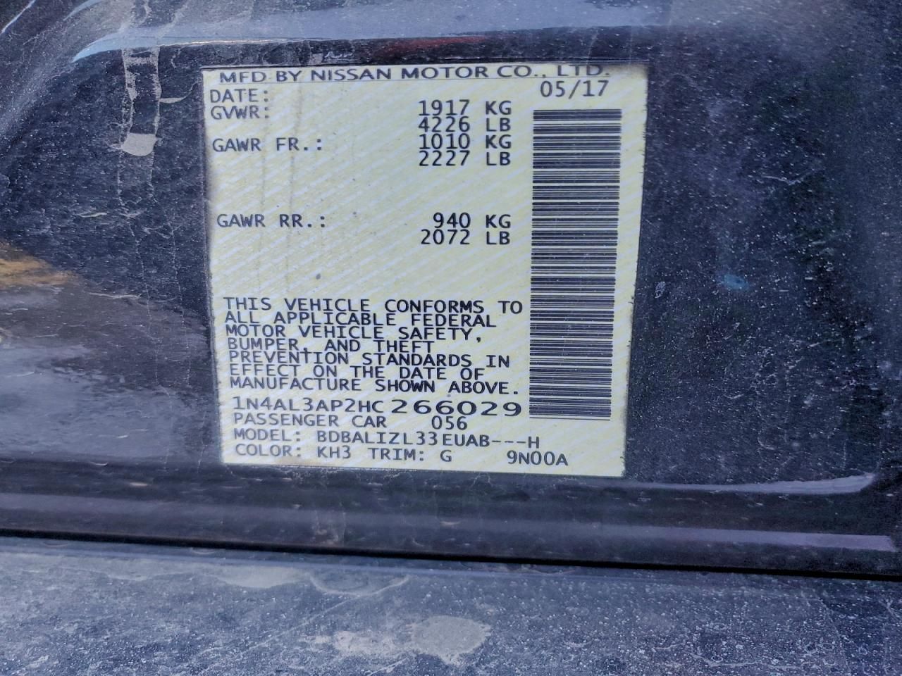 2017 Nissan Altima 2.5