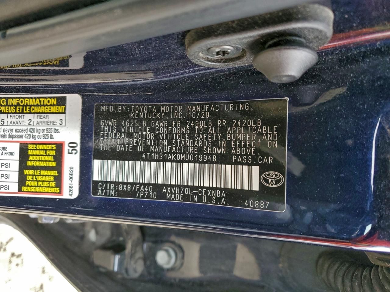 2021 Toyota Camry le