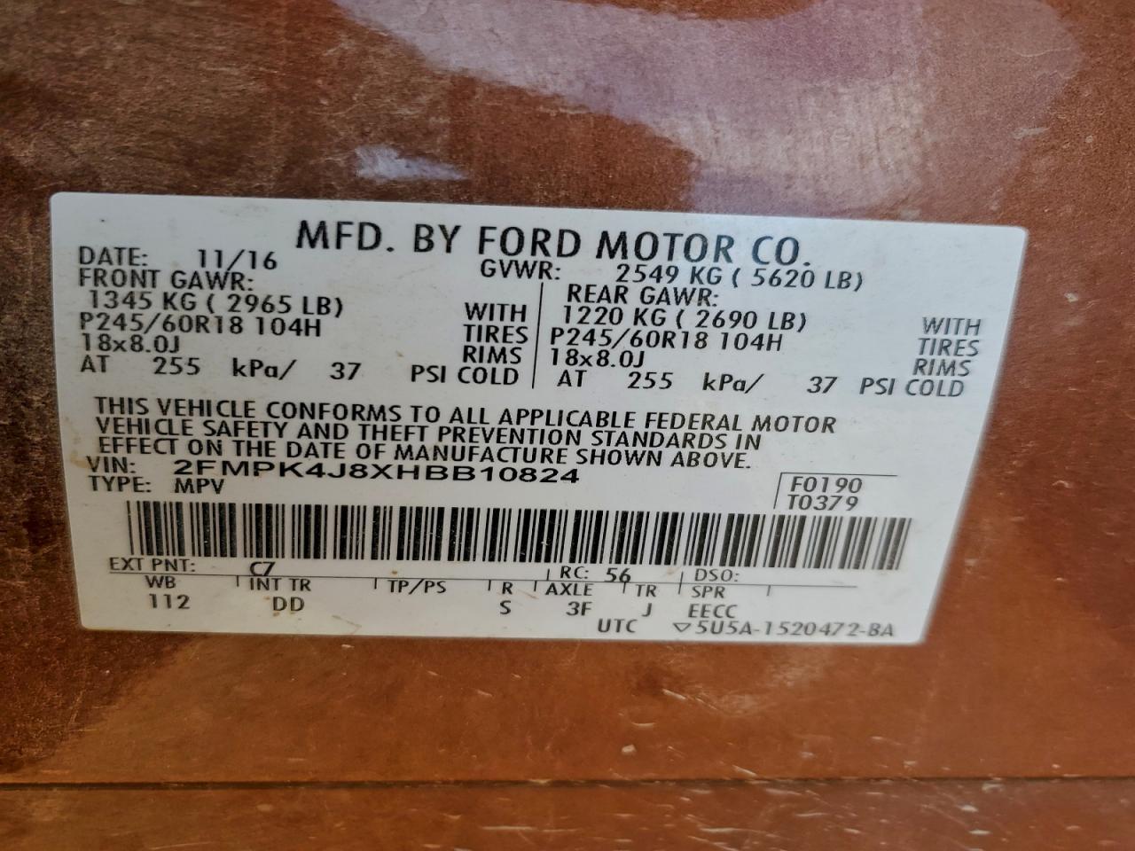 2017 Ford Edge sel