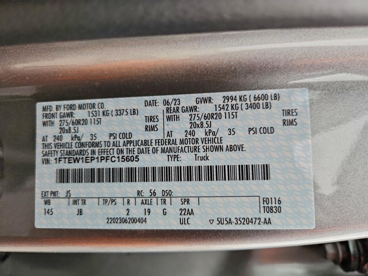2023 Ford F150 Supercrew