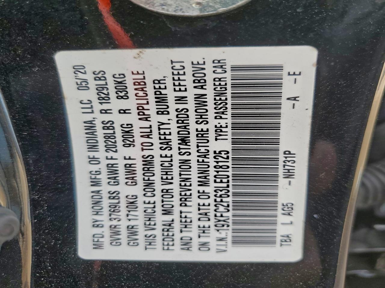 2020 Honda Civic lx