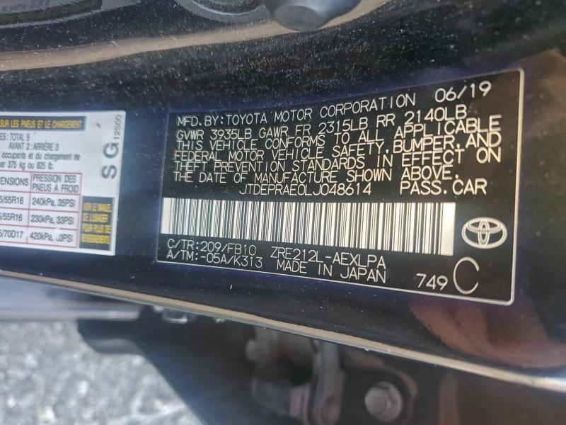 2020 Toyota Corolla le