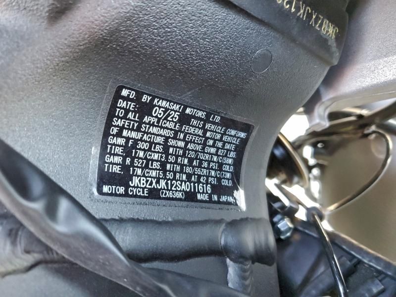 2025 Kawasaki Zx636 k