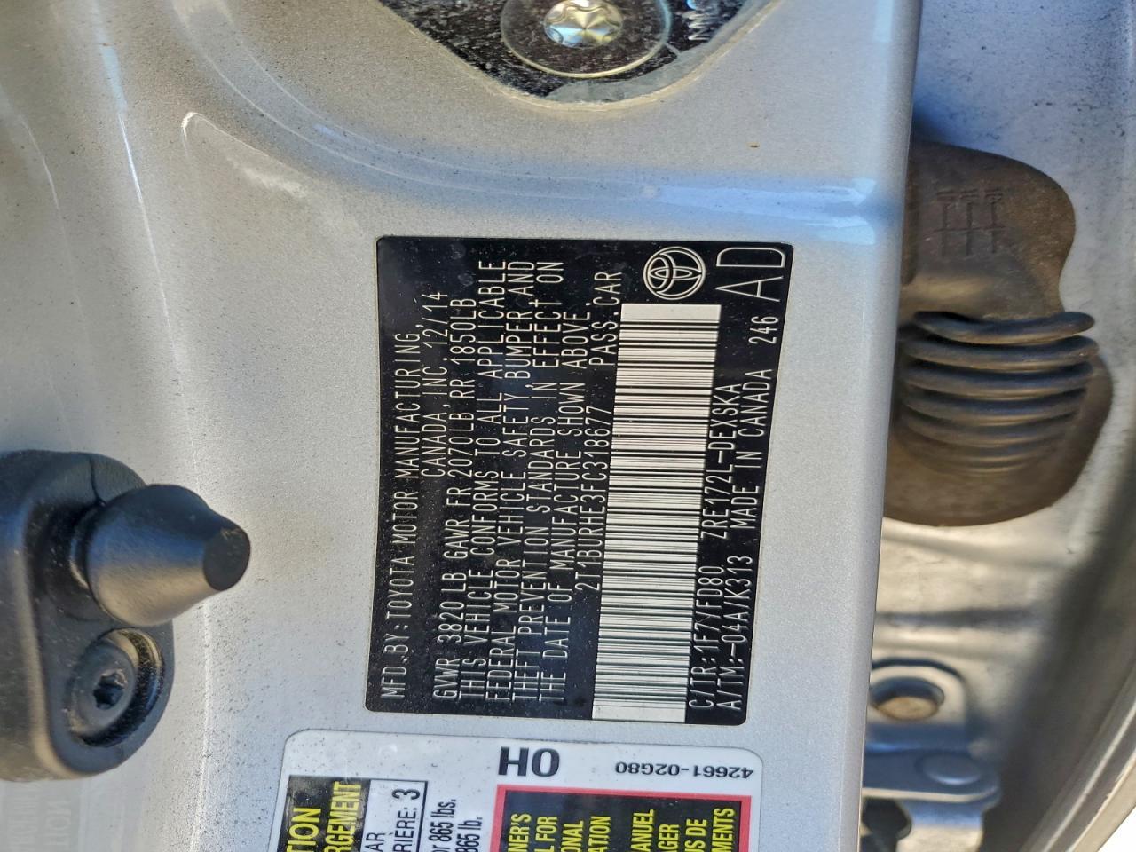 2015 Toyota Corolla l