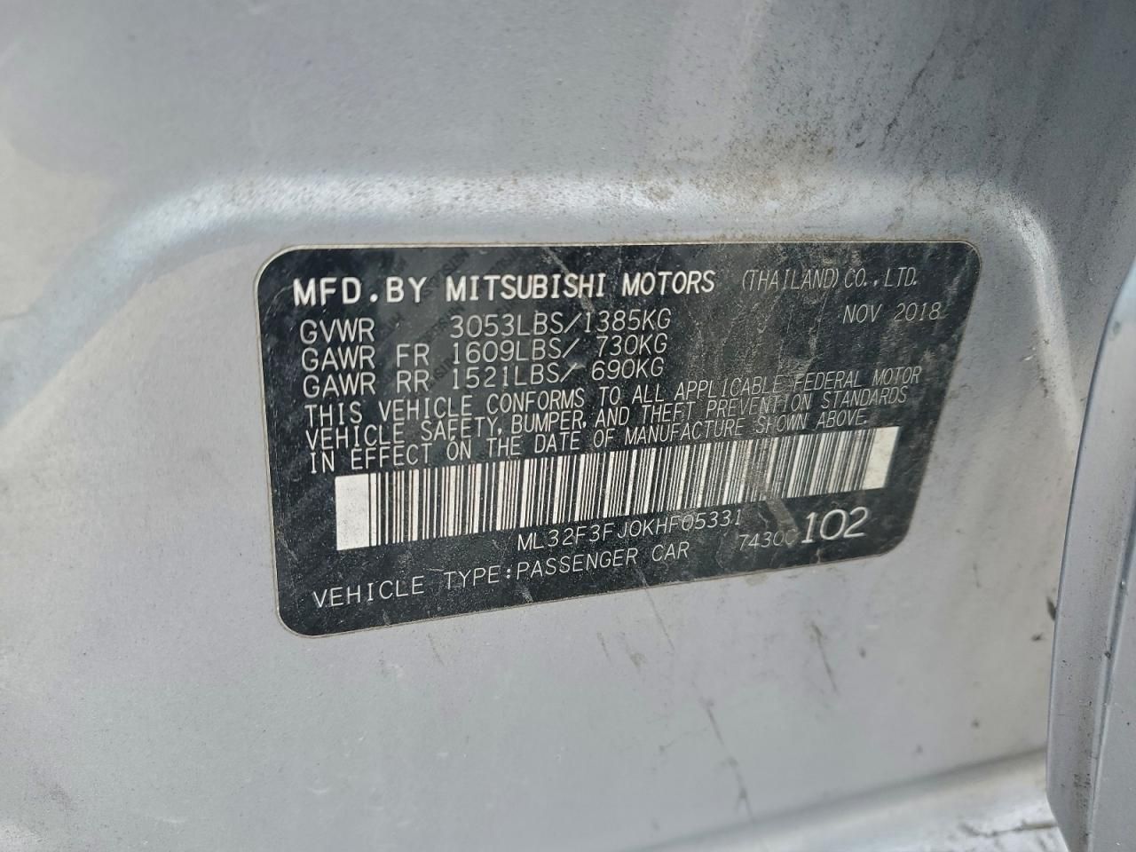 2019 Mitsubishi Mirage G4 es