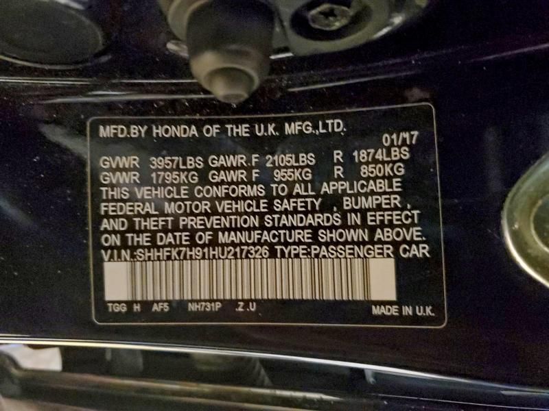 2017 Honda Civic Sport Touring