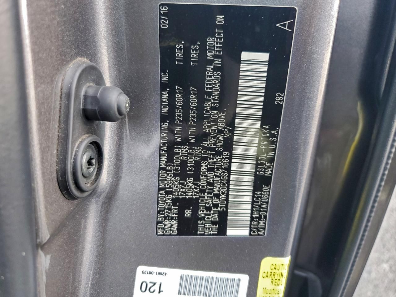 2016 Toyota Sienna xle