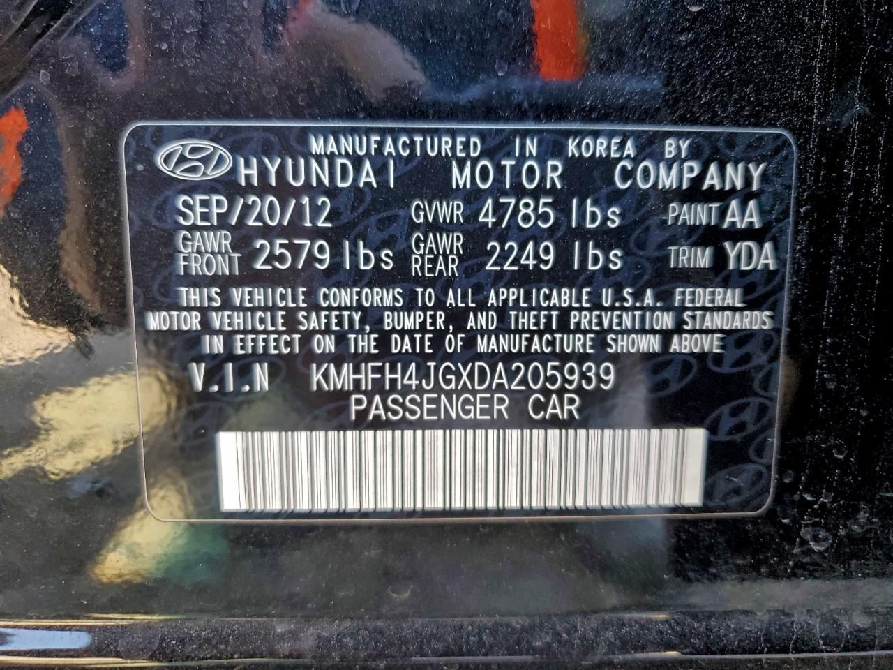 2013 Hyundai Azera gls