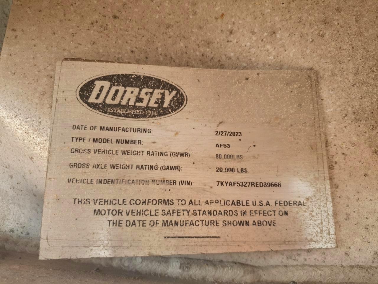2024 Dorsey AF53 Flatbed Trailer