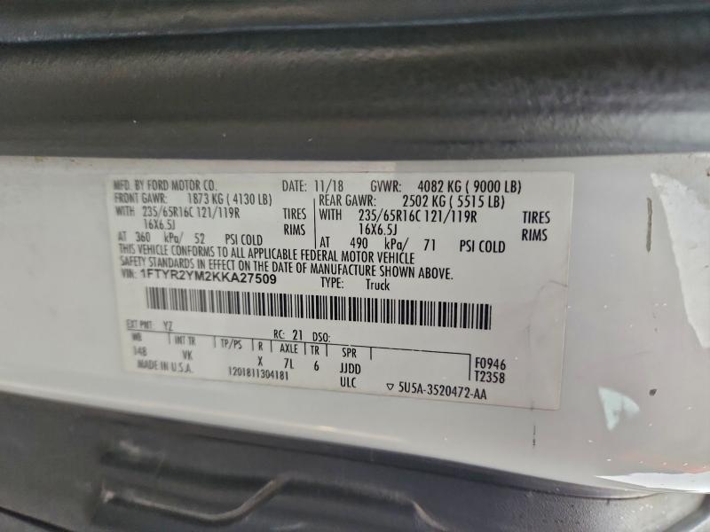 2019 Ford Transit T-250 Utility / Service Van