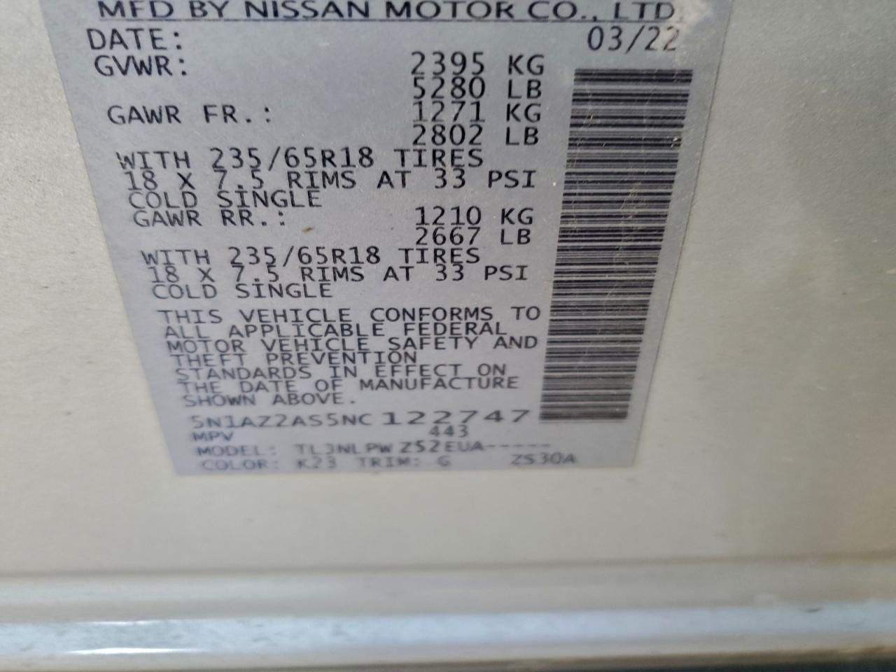 2022 Nissan Murano s