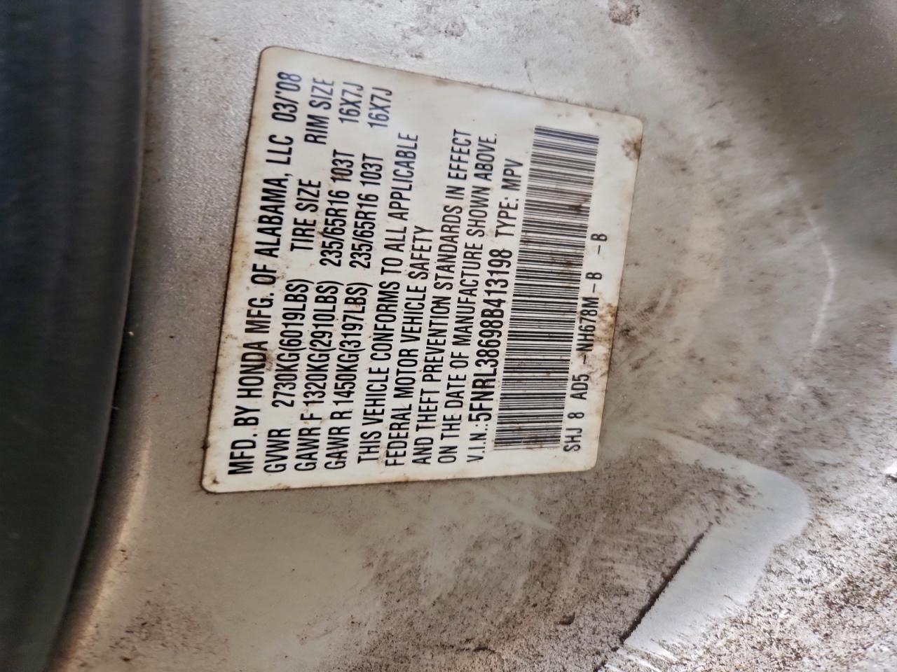 2008 Honda Odyssey exl