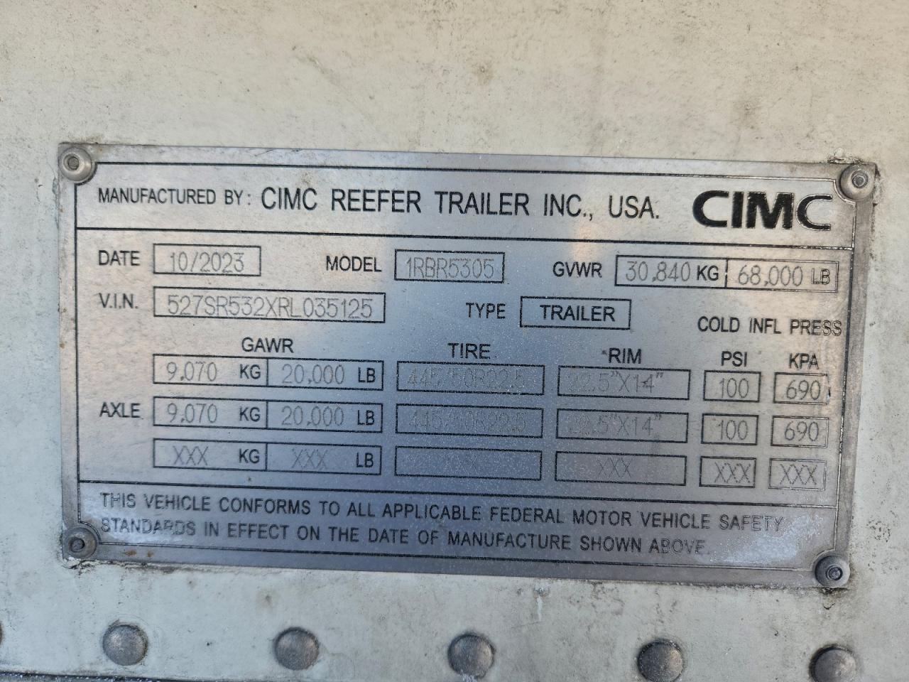 2024 Caxg Unknown-Refrigerated Van Trailer