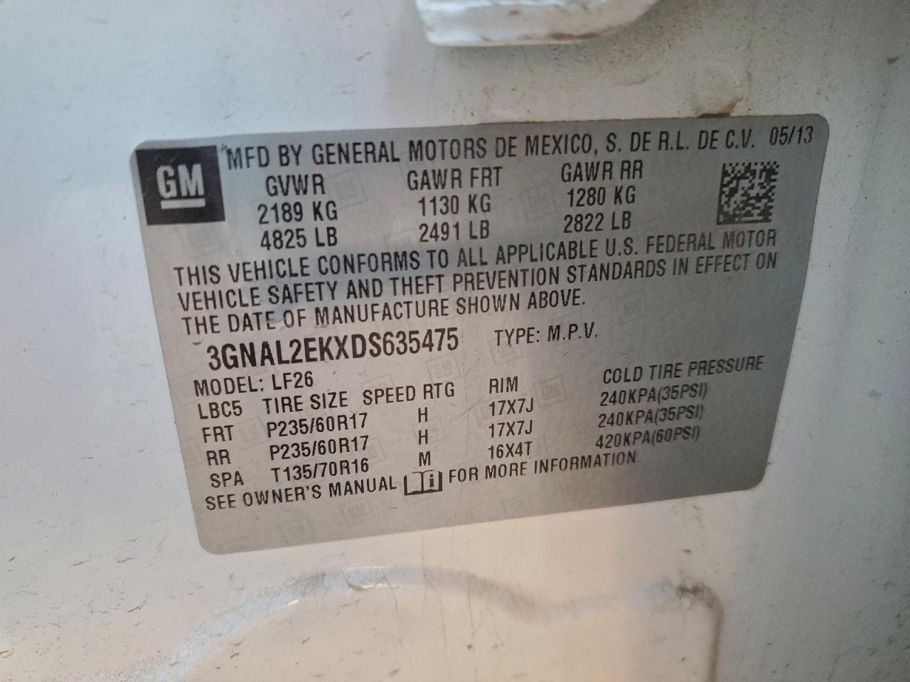 2013 Chevrolet Captiva ls