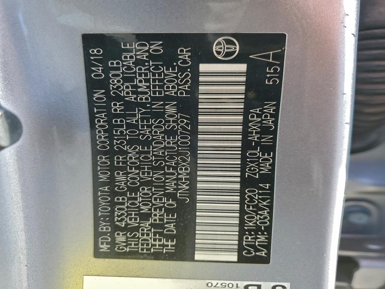 2018 Toyota C-hr xle