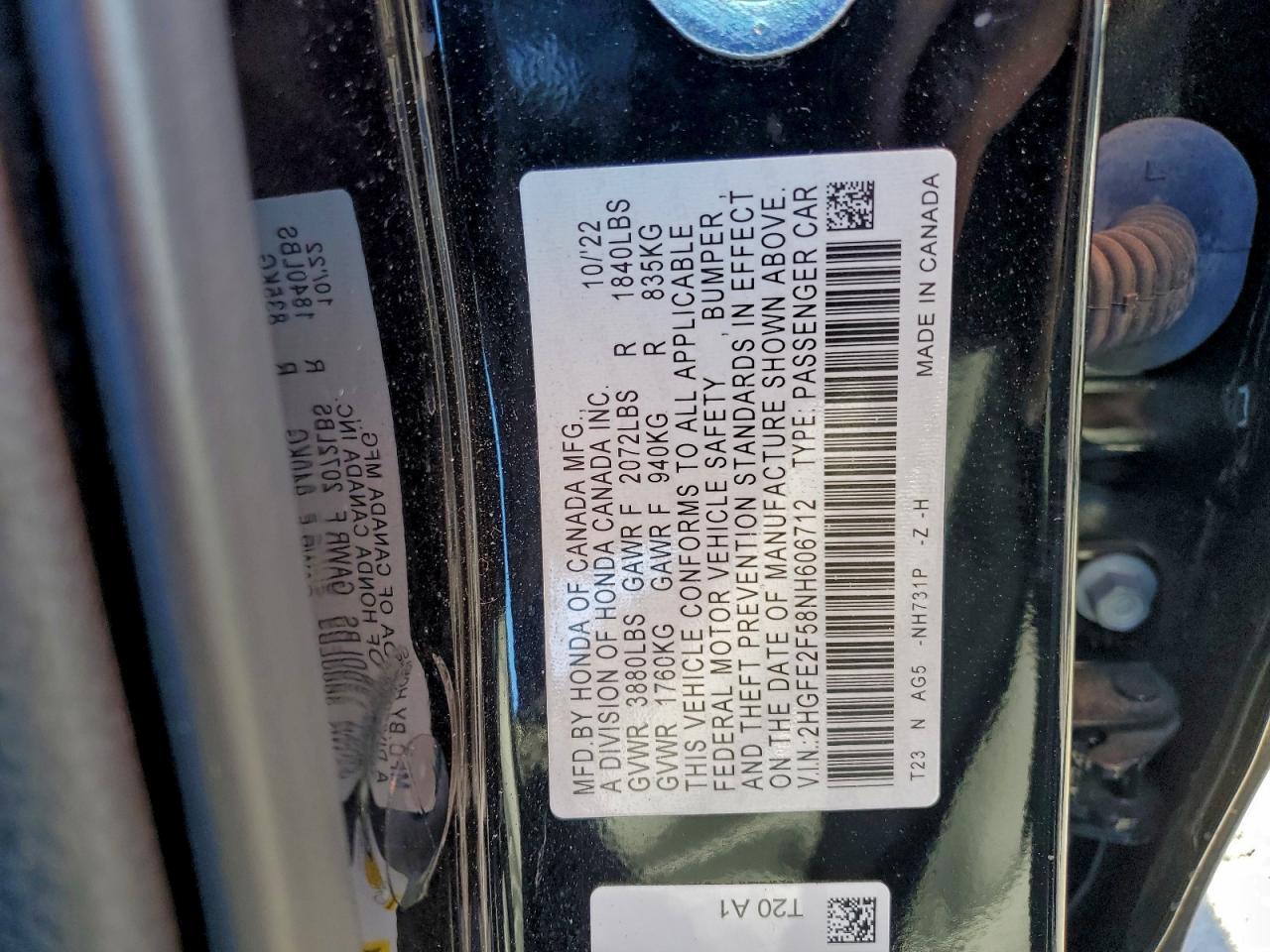 2022 Honda Civic Sport