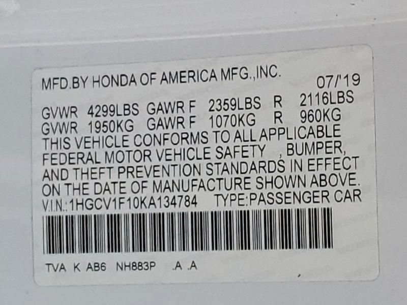 2019 Honda Accord lx