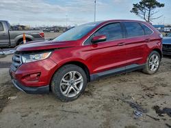 Salvage cars for sale from Copart Woodhaven, MI: 2017 Ford Edge Titanium