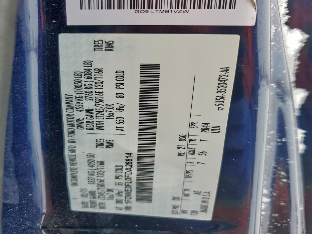 2015 Ford Econoline E350 Super Duty Cutaway Van