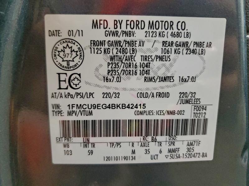 2011 Ford Truck/van Escape Limited V6 4D