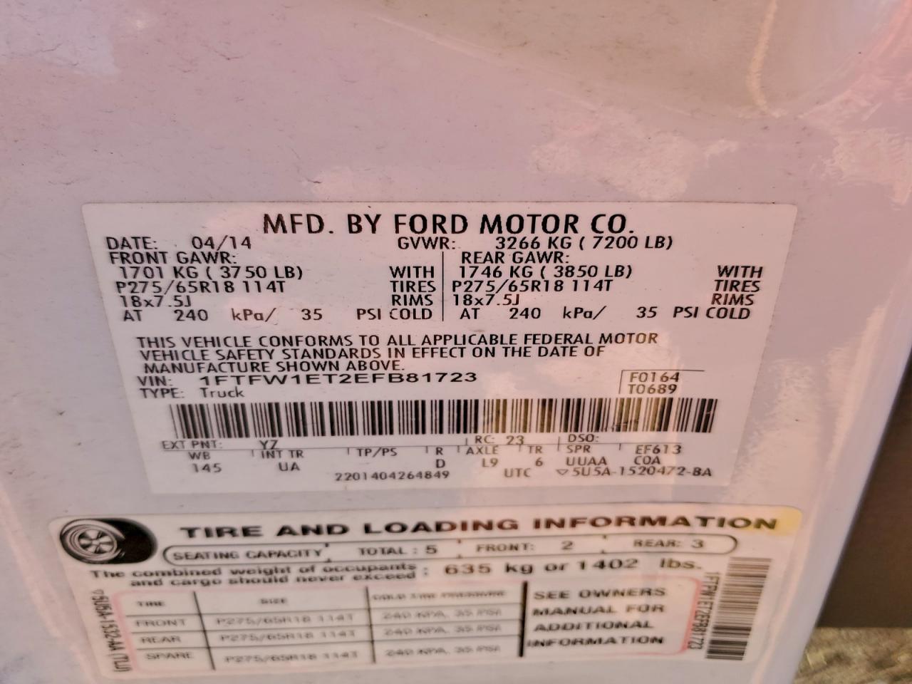 2014 Ford F150 Supercrew