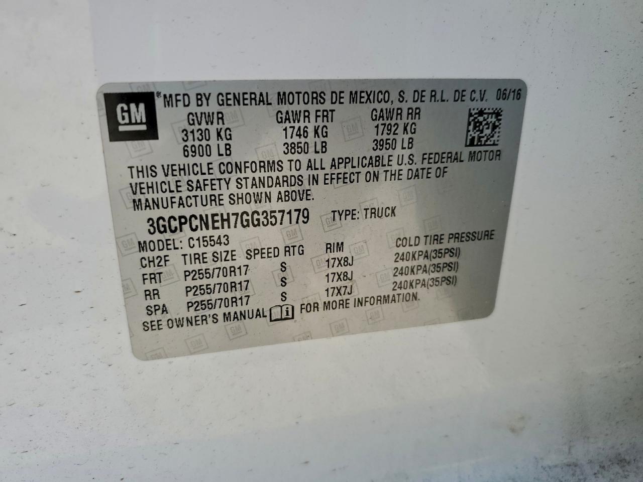 2016 Chevrolet Silverado C1500