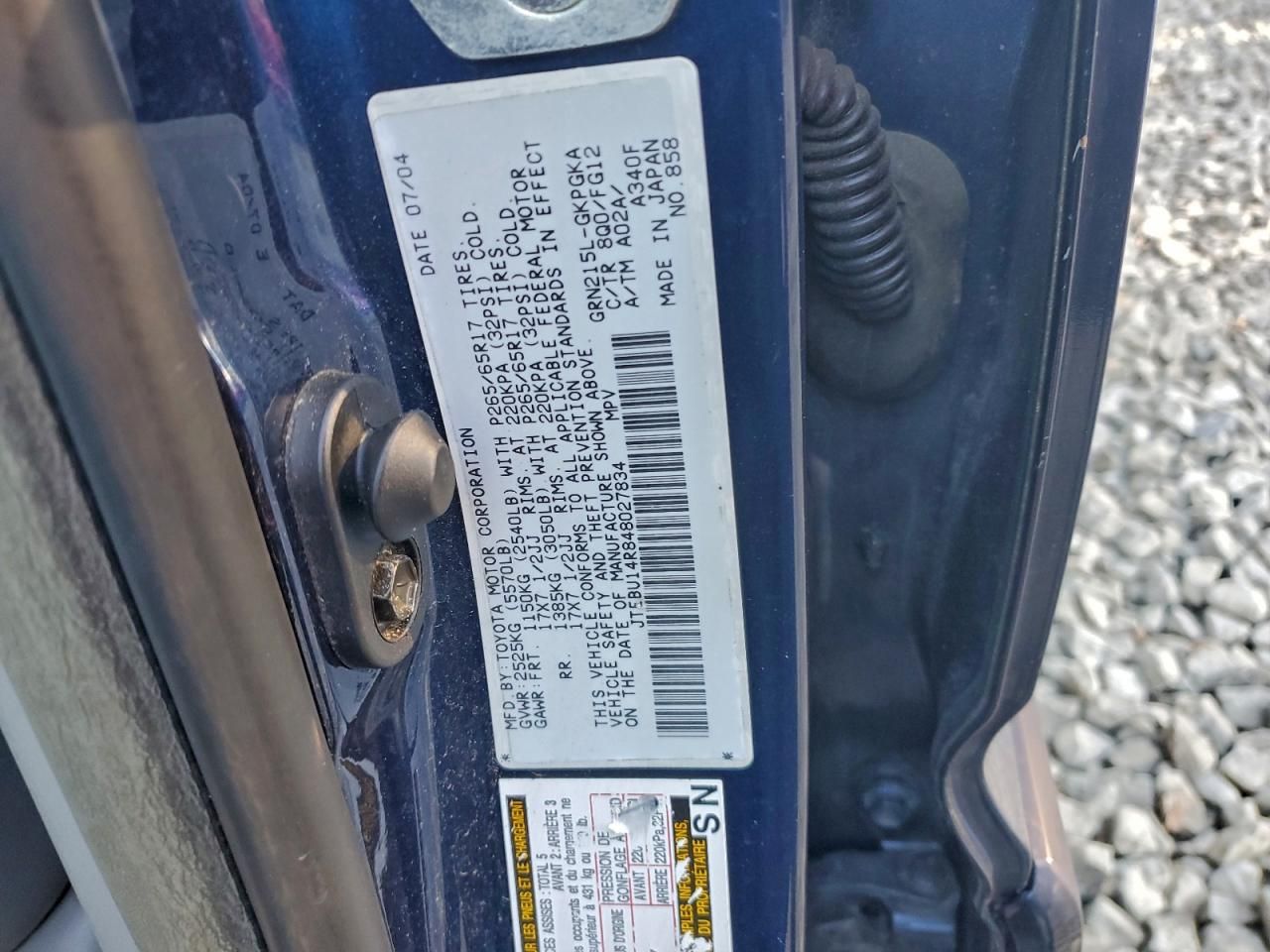 2004 Toyota 4runner SR5