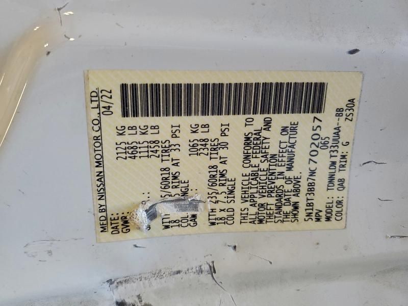 2022 Nissan Rogue sv