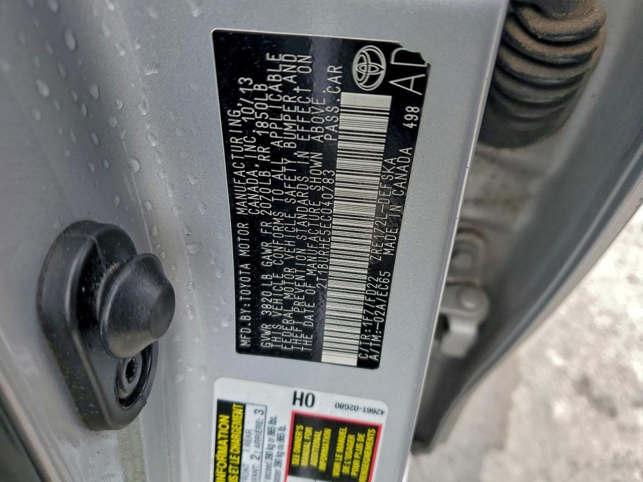 2014 Toyota Corolla l