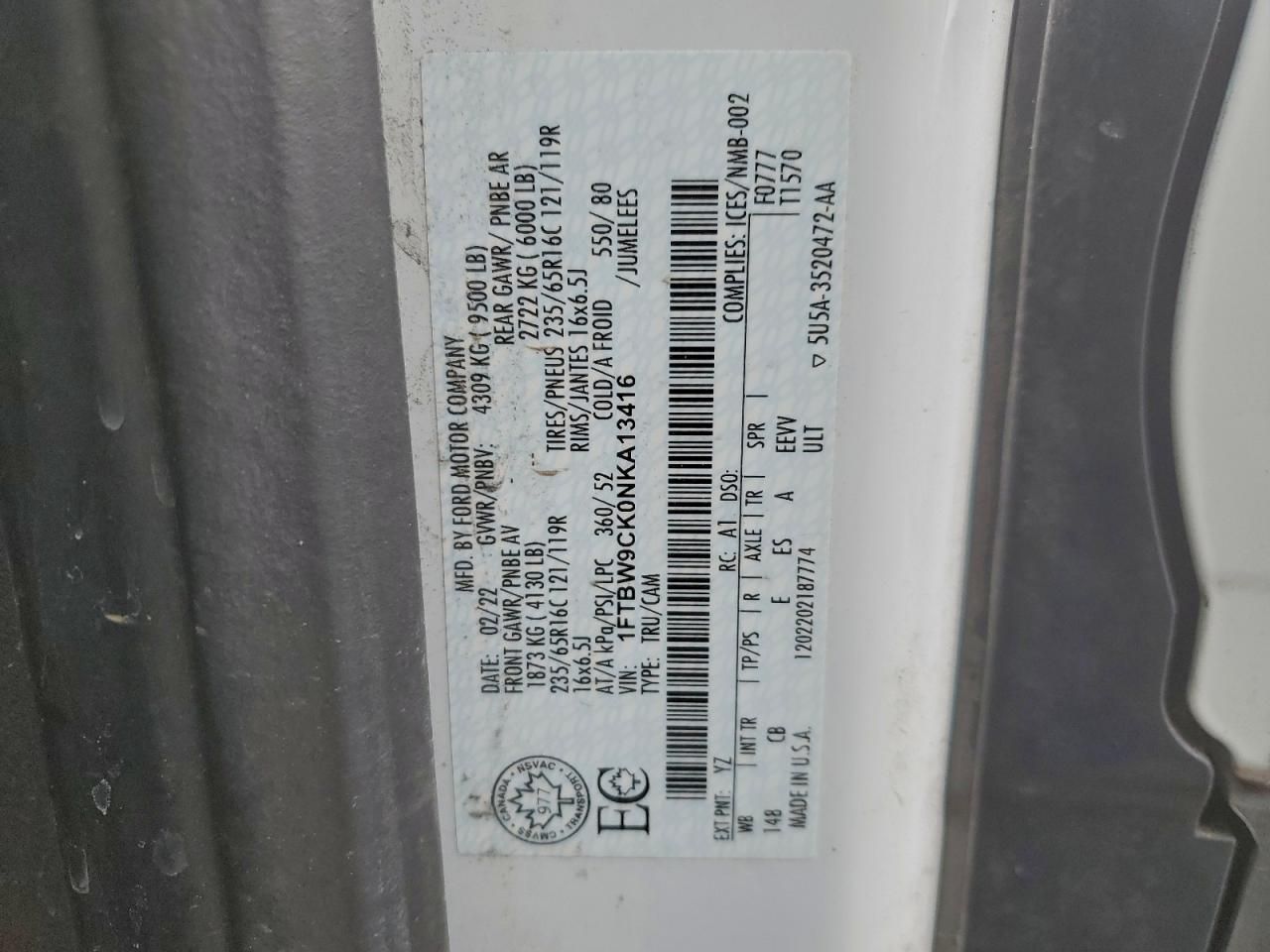 2022 Ford Transit T-350