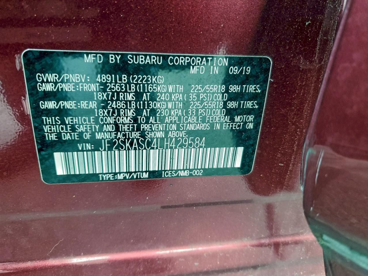 2020 Subaru Forester Limited