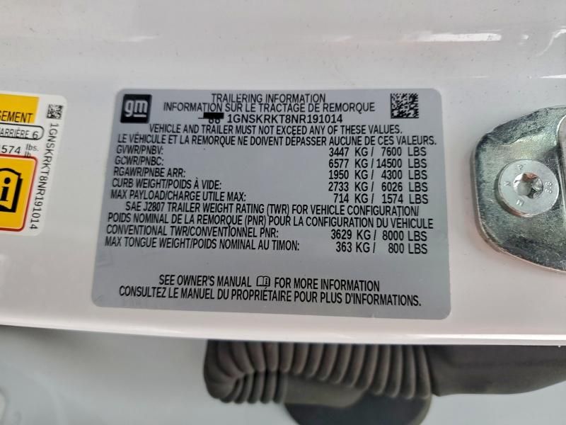 2022 Chevrolet Tahoe K1500 rst